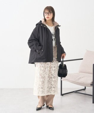 earth music&ecology モールレースラップスカート Ivory