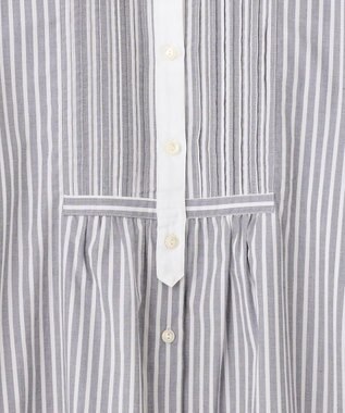 J.PRESS YORK STREET 【WOMEN】クレリックバンドドレス シャツ ライトグレー系1