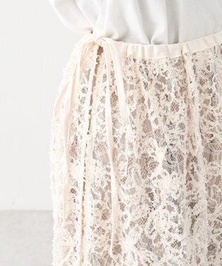earth music&ecology モールレースラップスカート Ivory