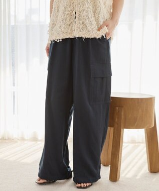 AMERICAN HOLIC サテンカーゴパンツ Navy