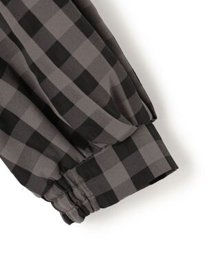 23区 L 【WEB&一部店舗限定】ブロックチェック フリル ブラウス モノトーンチェック