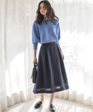 組曲 S フラワーメタルドルマン ニット ブルー系