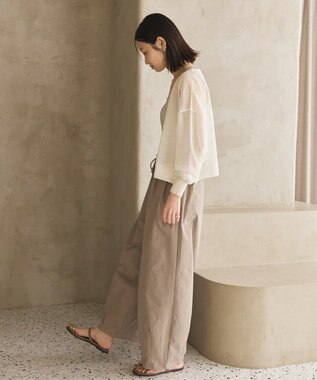 AMERICAN HOLIC ウォッシャブルショート丈シアーカーディガン Ivory