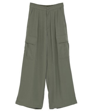 AMERICAN HOLIC サテンカーゴパンツ Khaki