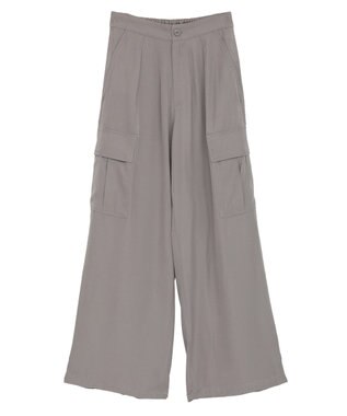 AMERICAN HOLIC サテンカーゴパンツ Gray Beige