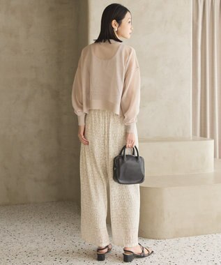 AMERICAN HOLIC ウォッシャブルショート丈シアーカーディガン Light Beige