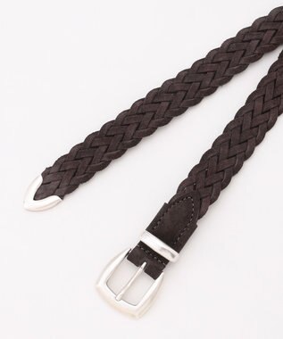 JOSEPH HOMME 【ALBERTO LUTI/アルベルト ルティ】カーフスエードメッシュベルト ダークブラウン系