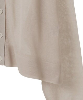 AMERICAN HOLIC ウォッシャブルショート丈シアーカーディガン Light Beige