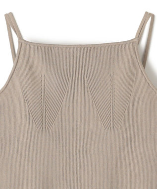uncrave リブニット カップ付きキャミソール グレージュ