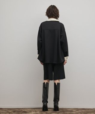 GRACE CONTINENTAL スーツ地ハーフパンツ ブラック