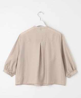 J.PRESS LADIES 【洗える】シアーブライトローン バンドカラー ブラウス ベージュ系