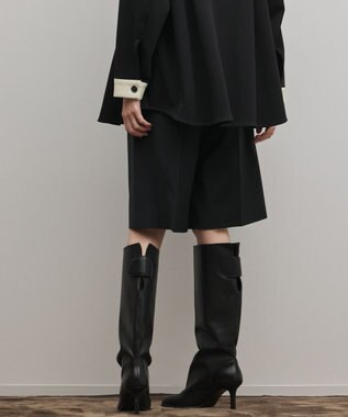 GRACE CONTINENTAL スーツ地ハーフパンツ ブラック