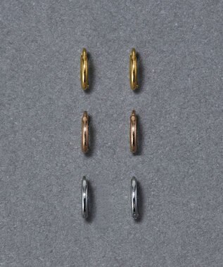 Phoebe 〈シリーズ累計販売10000点突破！〉〈金属アレルギー対応〉ミニフープピアス/サージカルステンレス　ローズゴールド ローズゴールド