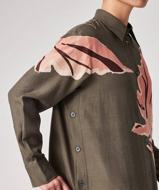 Paul Smith La Peche パネルプリント ワンピース カーキ