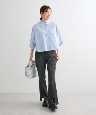 Green Parks ５分袖ショートシャツ Blue