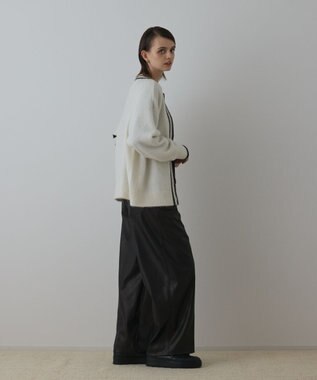 GRACE CONTINENTAL グリッターニットカーディガン ホワイト