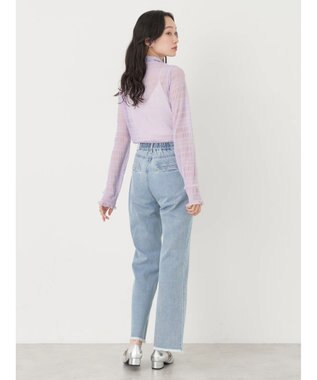 earth music&ecology ジャガードシャーリングシアートップス Lavender