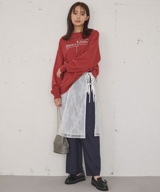 Green Parks アソートロゴミニ裏毛プルオーバー Orange