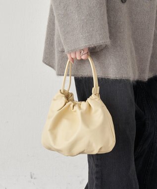 russet レザー巾着4WAYショルダーバッグ(CE-1454) CreamYE