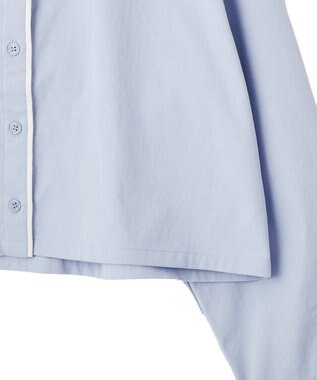 earth music&ecology パイピングショートシャツ Sax