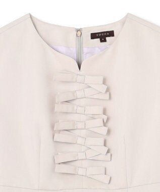 TOCCA 【洗える・消臭】WITH RIBBONS ドレス ライトグレー系