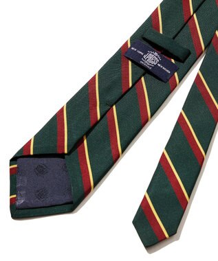 J.PRESS MEN 【J.PRESS ORIGINALS】Silk W-rep Regimental Tie / Japan Made ダークグリーン系1