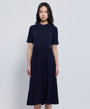 TOCCA 【WEB限定】HONEYCOMB MESH KNIT ニットドレス ネイビー系