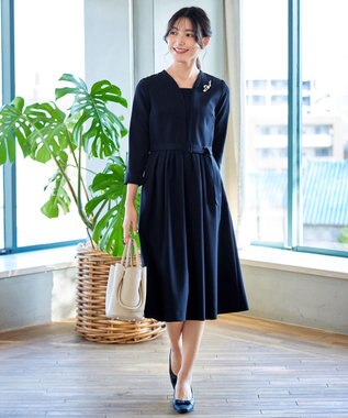 Tiaclasse 【安田美沙子さん着用・撥水】リボンキルティングパンプス　レインシューズ ブラック