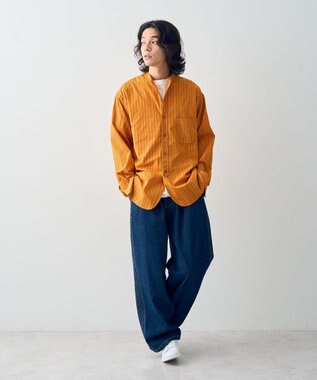 CRAFT STANDARD BOUTIQUE 【ユニセックス】デニム2タックワイドテーパードパンツ Dark Indigo