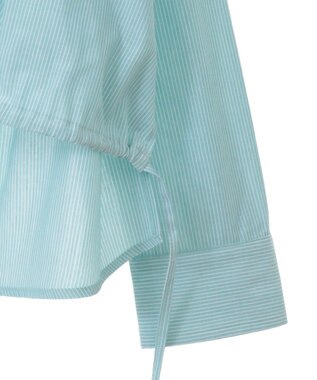 earth music&ecology ＴＲキュプラドロストシャツ Stripe Green