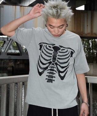 WEGO 【ユニセックス着用ITEM】ブリーチボーングラフィックT（SS） グレー