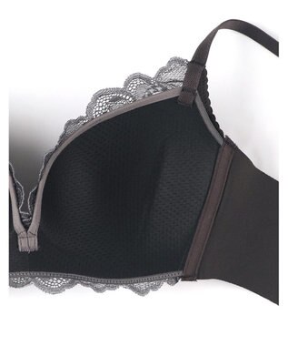 WACOAL ノンワイヤーブラ 【SUHADA ONE】 谷間メイク ふっくらデコルテ 脇すっきりシルエット レディース BXB411 /ワコール ブラック