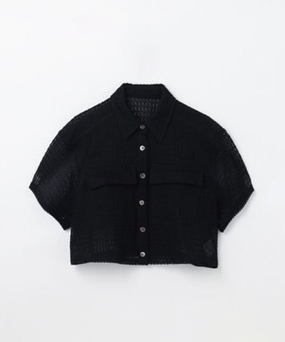 GRACE CONTINENTAL ラッセルメッシュシャツ ブラック