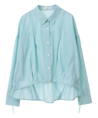 earth music&ecology ＴＲキュプラドロストシャツ Stripe Green