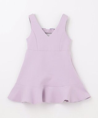 組曲 KIDS 【110-140㎝】ダンボールニット ジャンスカ ラベンダー系