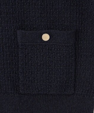 J.PRESS LADIES L 【洗える】DAILY TWEED ニット アウター ネイビー系