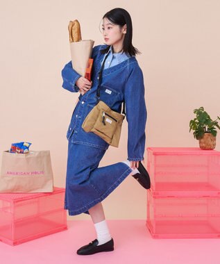 AMERICAN HOLIC 【PENNEY'S】ナイロンサコッシュ Beige