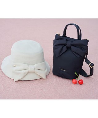 TOCCA 【サイズ調整可】RIBBON KNOT WOOLY BUCKETHAT バケットハット アイボリー系
