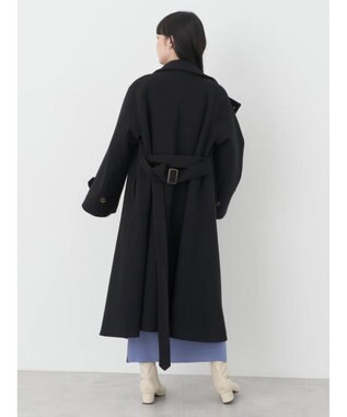 earth music&ecology ２ｗａｙカラーロングコート Black