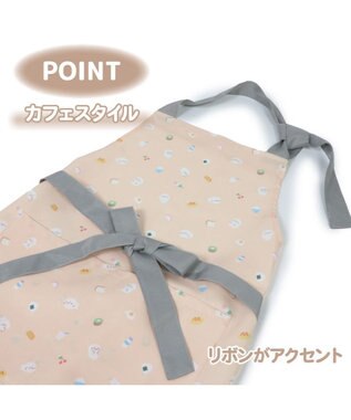 Mother garden しろたん  エプロン 《食いしん坊柄》 レディースフリーサイズ 食いしん坊柄