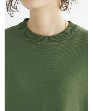 CRAFT STANDARD BOUTIQUE ＵＶカット接触冷感半袖ニットチュニック Khaki