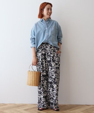 AMERICAN HOLIC アソートギャザー柄パンツ【WEB限定カラー・サイズ有り】 Black