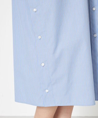 NAVE 【ReNAVE・セットアップ可/洗える/接触冷感/UVケア】コットンポリブロード ワンピース サックスブルー系1