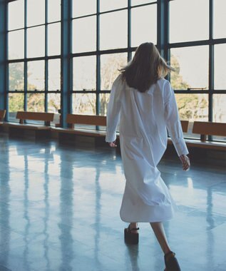 uncrave コットンクロスプレーン シャツワンピース オフ