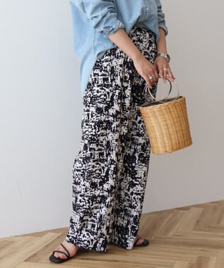 AMERICAN HOLIC アソートギャザー柄パンツ【WEB限定カラー・サイズ有り】 Black