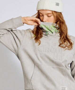 PW CIRCULUS 2025 NEW！【手洗い洗濯可】【WOMEN】スエードライク デタッチャブルフーディ ゴルフウェア レディース グレー系