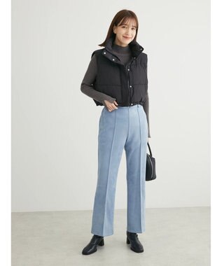 Green Parks ・Ｐｅｔｉｔ　Ｆｌｅｕｒ　ボトルネックリブニット Charcoal Gray