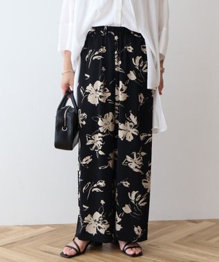 AMERICAN HOLIC アソートギャザー柄パンツ【WEB限定カラー・サイズ有り】 Flower Black