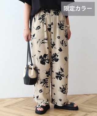 AMERICAN HOLIC アソートギャザー柄パンツ【WEB限定カラー・サイズ有り】 Flower Beige