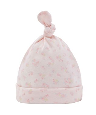 MIKI HOUSE HOT BISCUITS 【36-40cm】 総柄 新生児用 フード ピンク